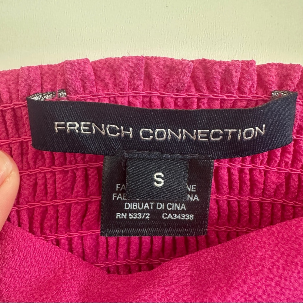 French Connection Pink Afina Inu Satin Midi Dress - Picture 6 of 6
